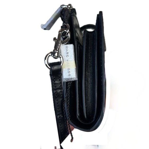 Marc Jacobs New York Black Croc Impressed Leather Phone Wristlet Wallet Wmns NWT - Picture 5 of 7